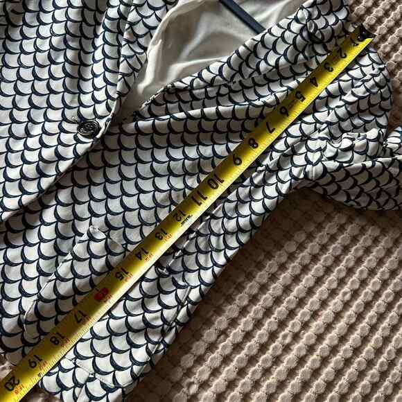 Tory Burch Hayley Scallop Blazer Single Button Pockets Nina Dobrev Women's XS - Picture 8 of 10